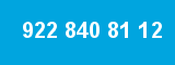 922 840 81 12 922 840 81 12
